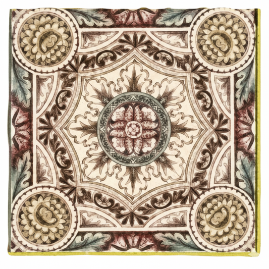 Tile Symmetrical Floral Pattern