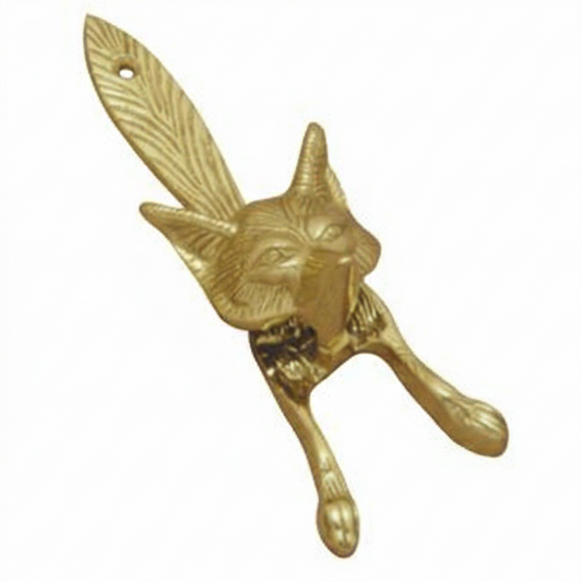 Fox Door Knocker - Polished Brass