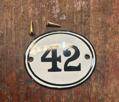 Classic Oval Enamel House Numbers (Steel)
