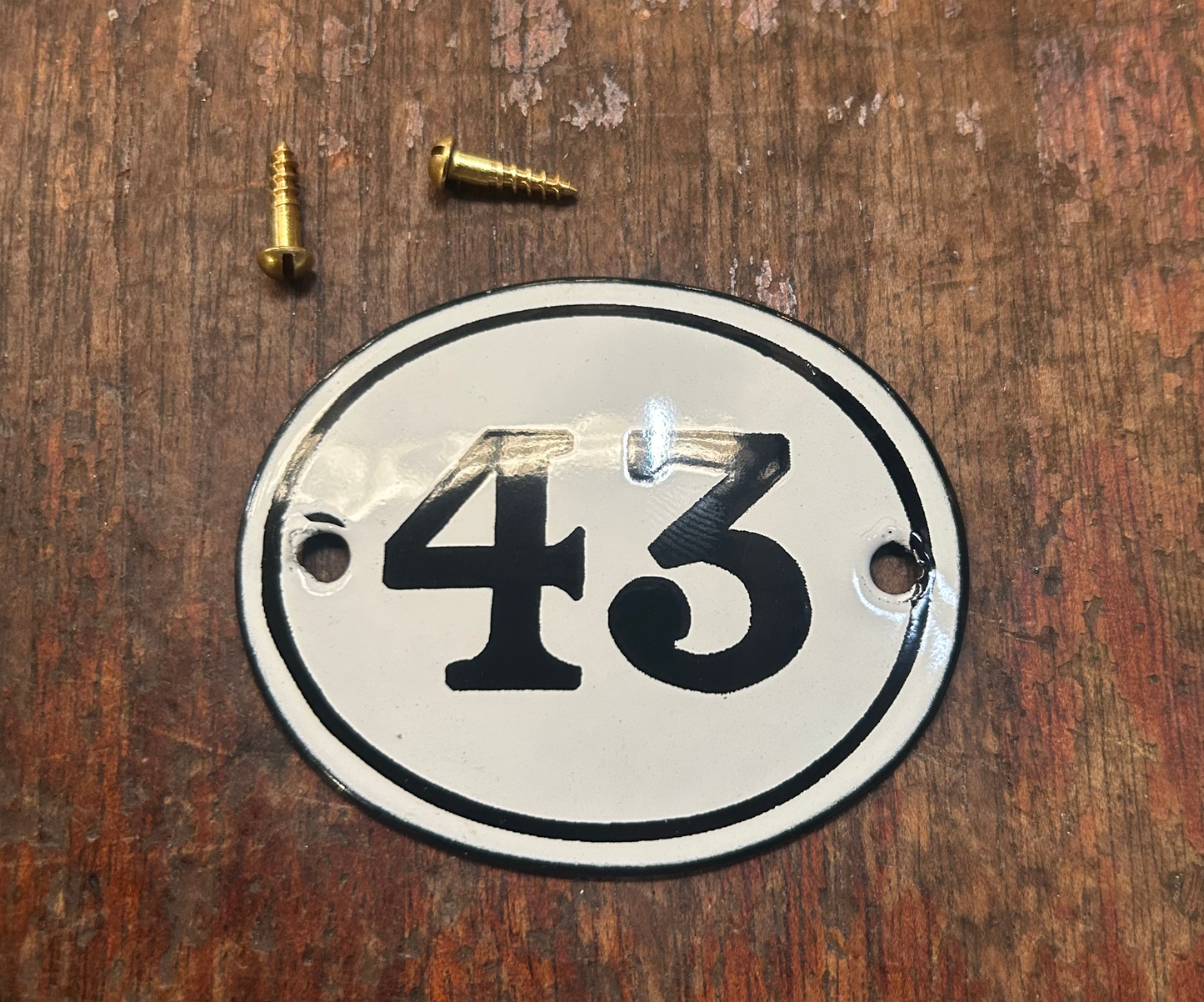 Classic Oval Enamel House Numbers (Steel)