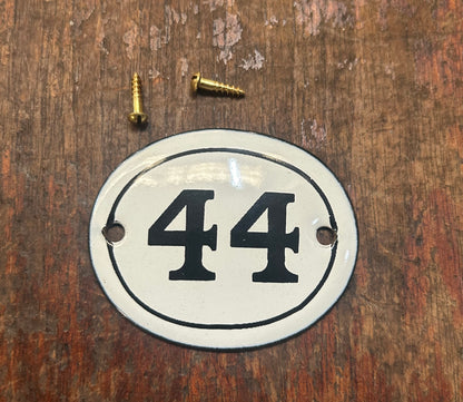 Classic Oval Enamel House Numbers (Steel)