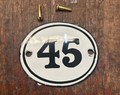 Classic Oval Enamel House Numbers (Steel)