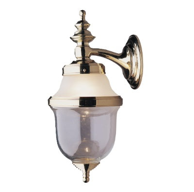 Black Exterior Wall Light, with Finial