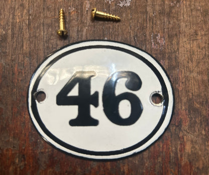 Classic Oval Enamel House Numbers (Steel)