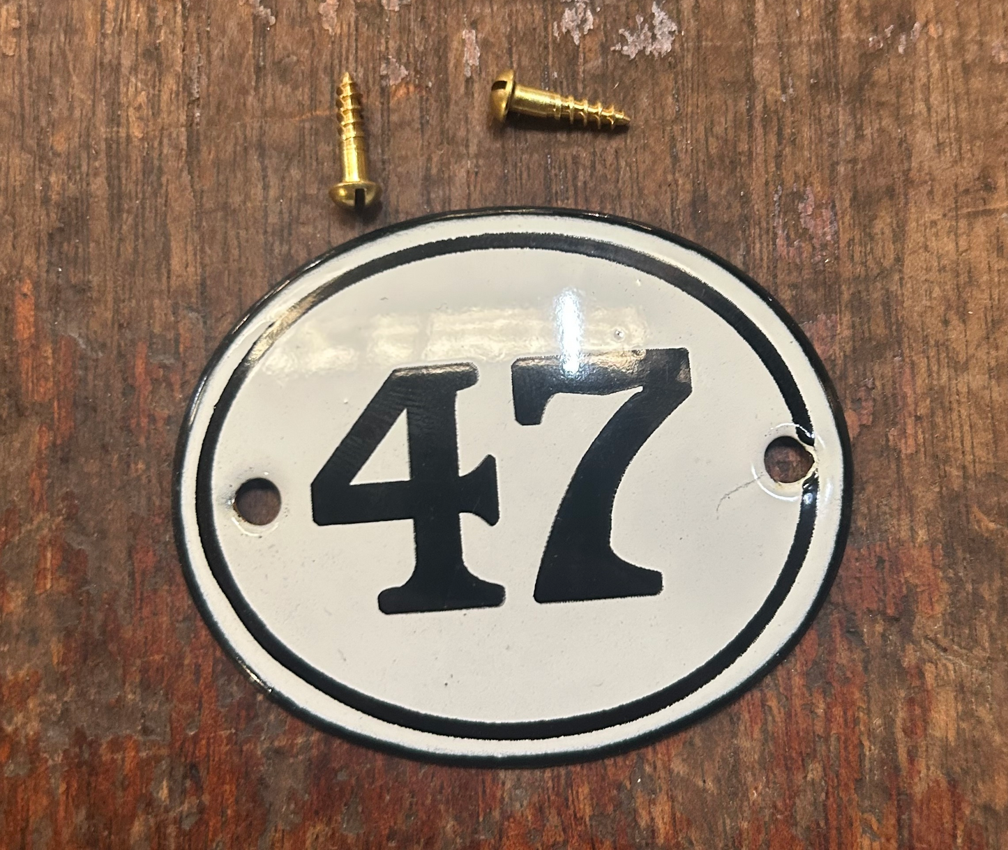 Classic Oval Enamel House Numbers (Steel)