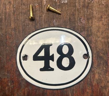 Classic Oval Enamel House Numbers (Steel)
