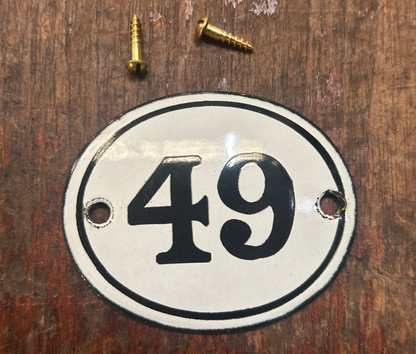 Classic Oval Enamel House Numbers (Steel)