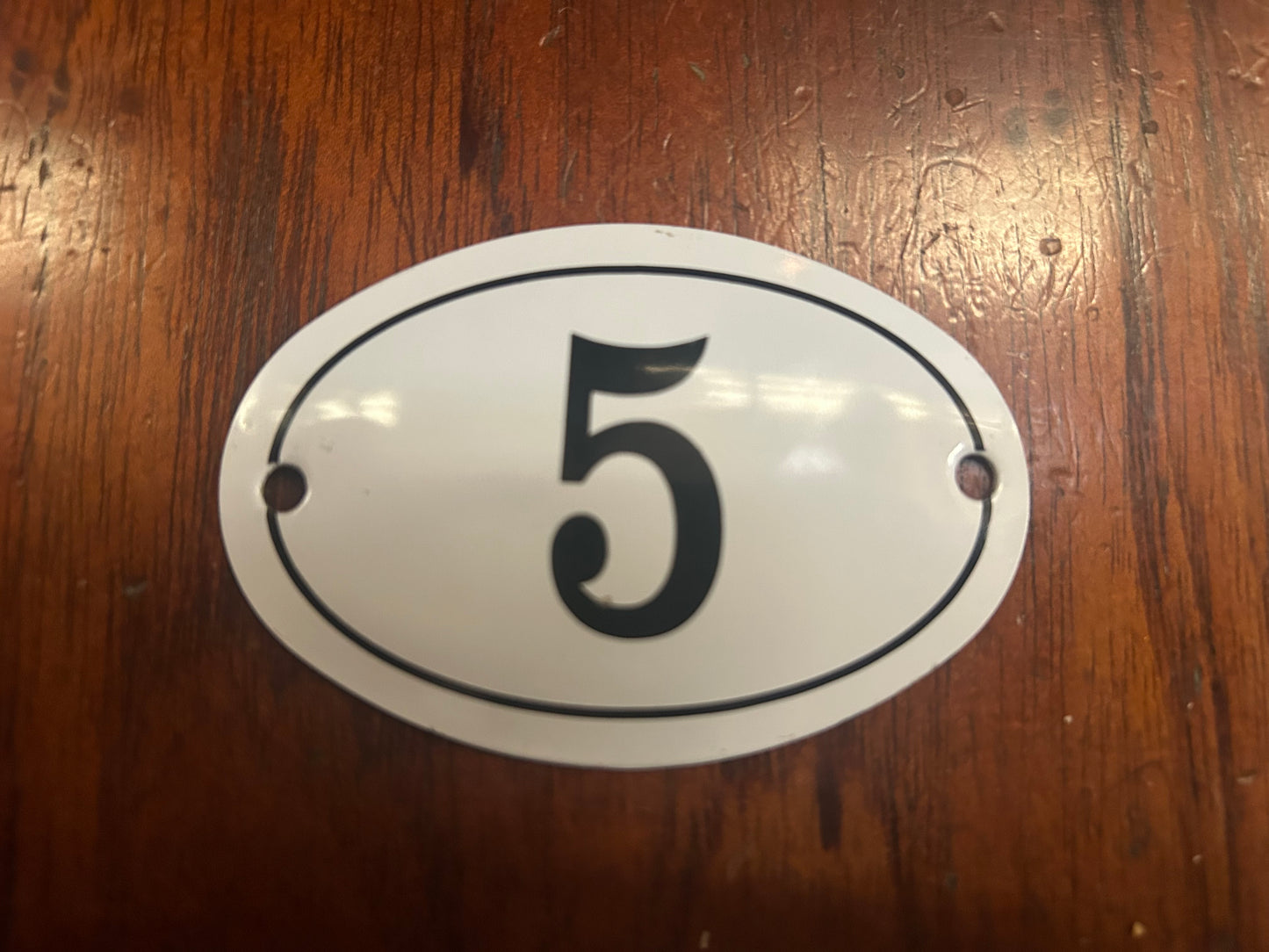 Black & White Enamel Numbers (Large)