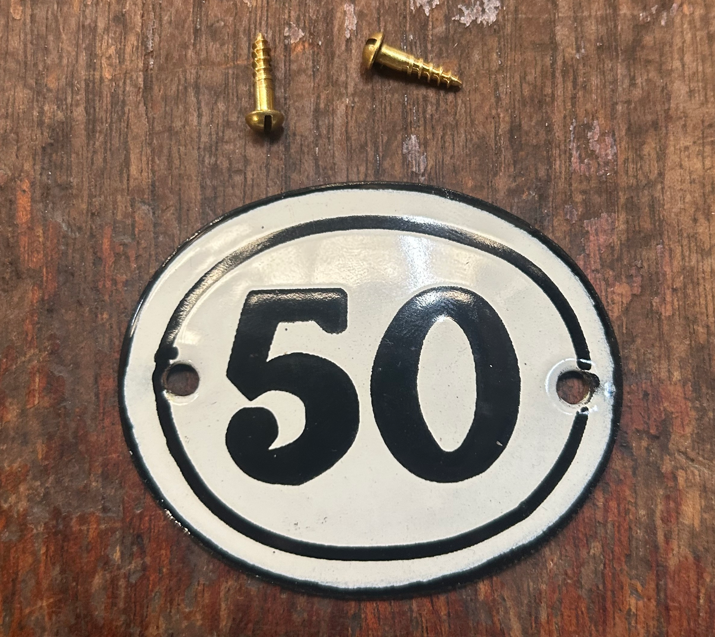Classic Oval Enamel House Numbers (Steel)