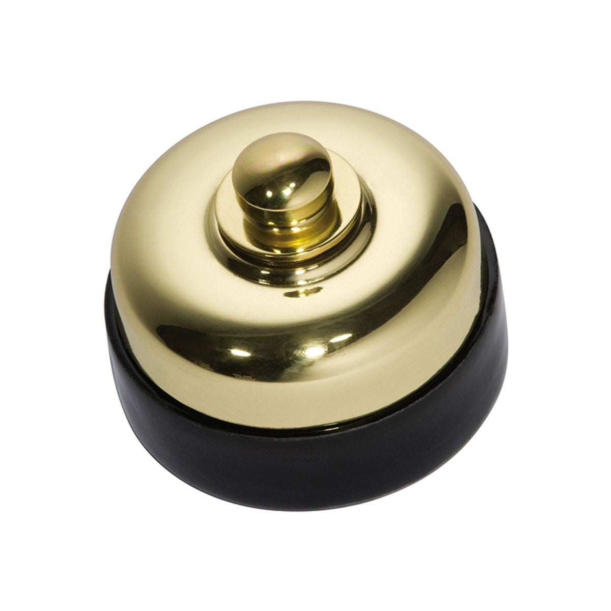 Porcelain Base LED Dimmer - Polished Brass
