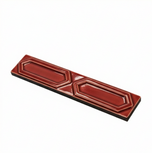 6"x1" Burgundy Lozenge Tile