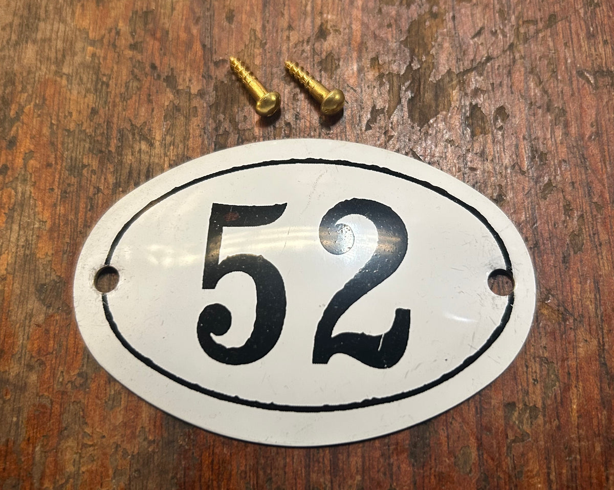 Classic Oval Enamel House Numbers (Aluminium)