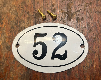 Classic Oval Enamel House Numbers (Aluminium)