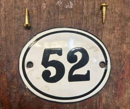 Classic Oval Enamel House Numbers (Steel)