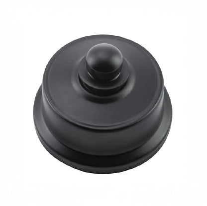 Federation-style LED dimmer switch in a variety of metal finishes (e.g., brass, chrome, black) with a decorative base plate, designed for use with energy-efficient LED lighting.