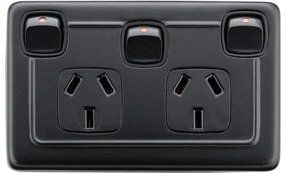 Gang Flat Plate Rocker Switches with Socket