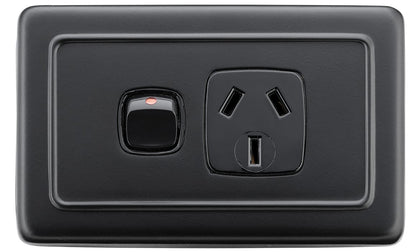 Gang Flat Plate Rocker Switches with Socket