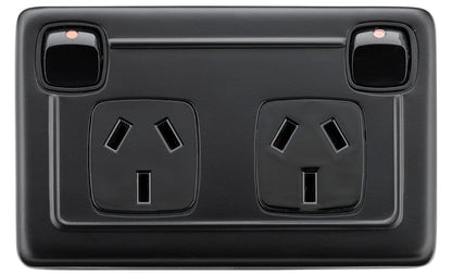 Gang Flat Plate Rocker Switches with Socket
