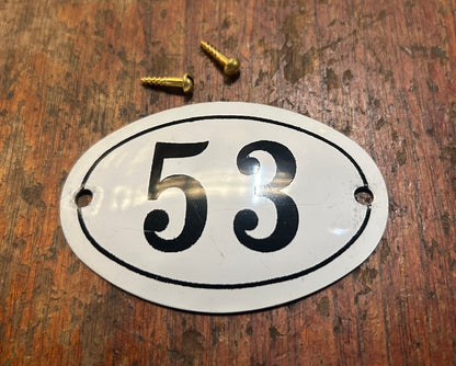 Classic Oval Enamel House Numbers (Aluminium)