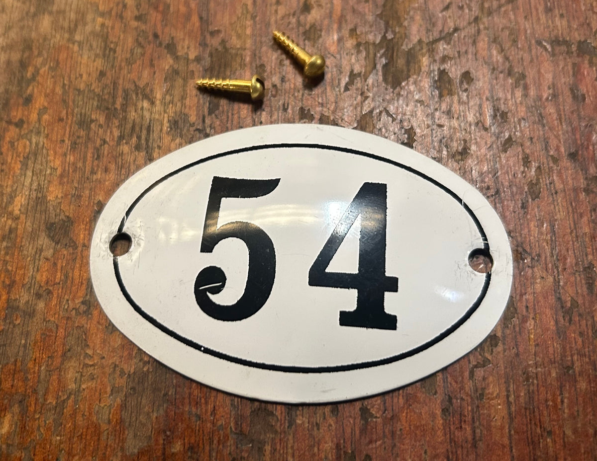 Classic Oval Enamel House Numbers (Aluminium)