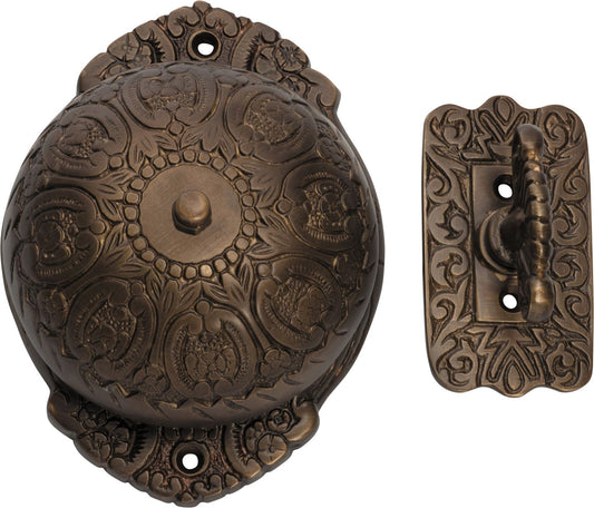 New Ornate Turn Bell - Matt Black - Brand New Tile