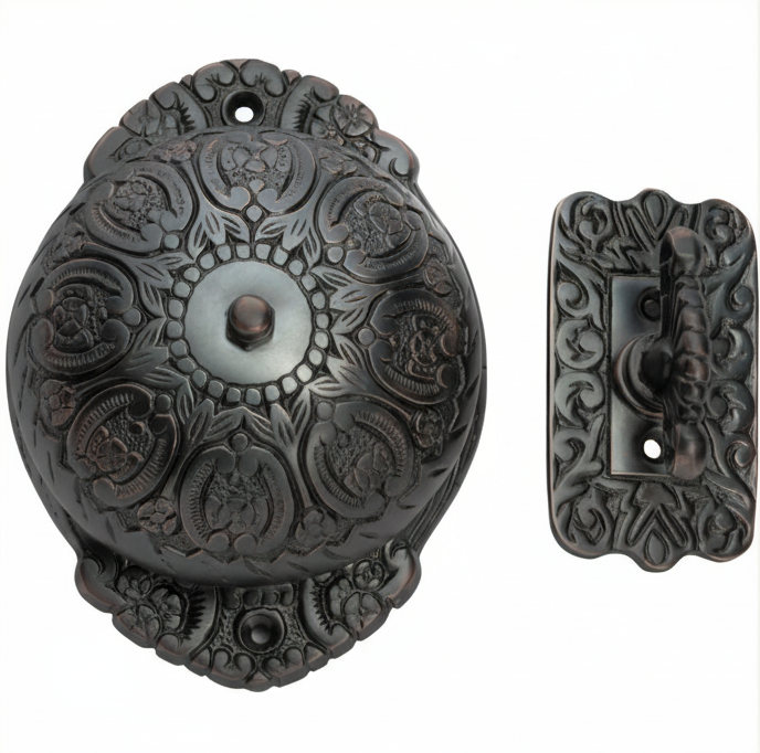 Ornate Turn Bell - Antique Copper