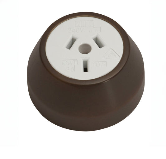 Federation Sockets (White) - Antique Brass