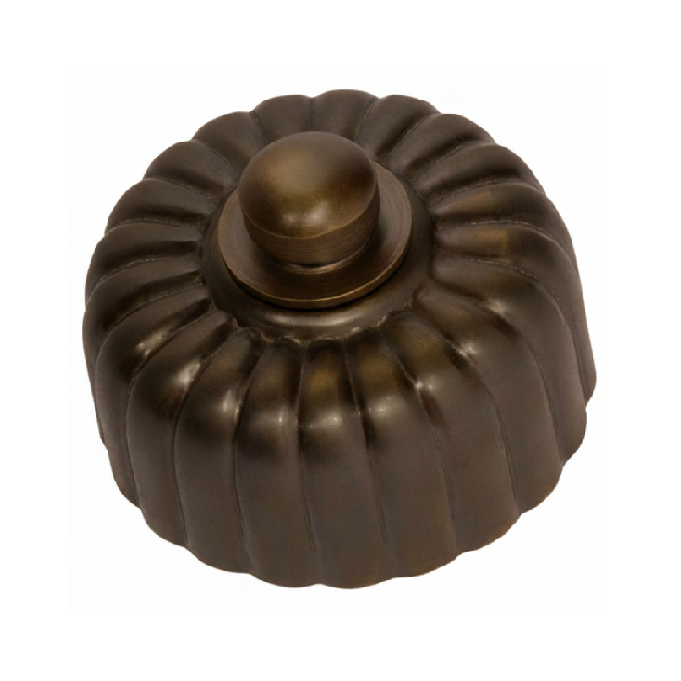 Fluted LED Dimmer - Antique Brass