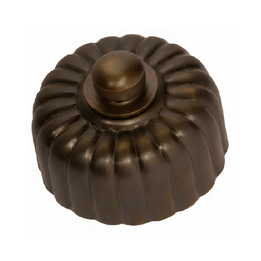 Fluted LED Dimmer - Antique Brass