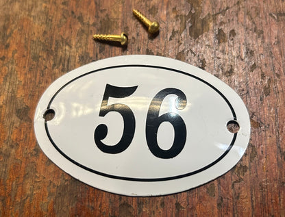Classic Oval Enamel House Numbers (Aluminium)