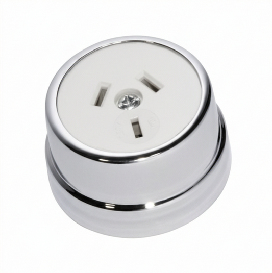 Traditional Sockets (White) - Chrome Plated