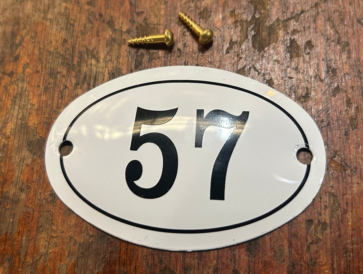 Classic Oval Enamel House Numbers (Aluminium)