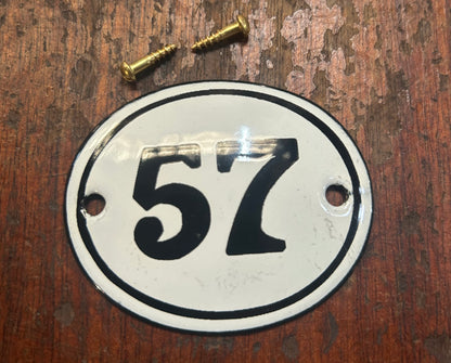Classic Oval Enamel House Numbers (Steel)