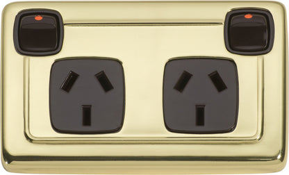 Gang Flat Plate Rocker Switches with Socket