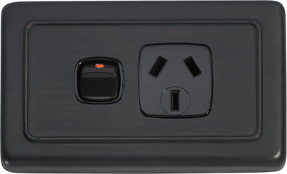 Gang Flat Plate Rocker Switches with Socket