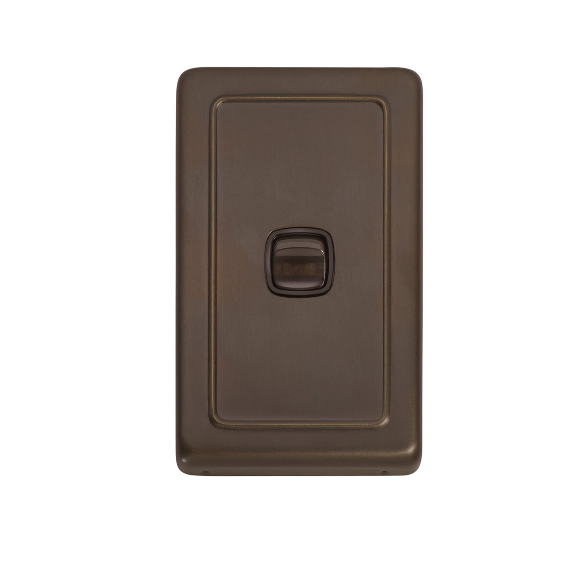 1 Gang Flat Plate Rocker Switches – W72mm - Antique Brass