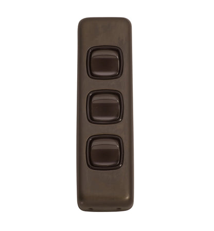 3 Gang Flat Plate Rocker Switches – W30mm