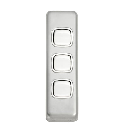 3 Gang Flat Plate Rocker Switches – W30mm
