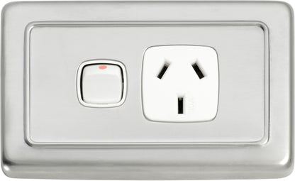 Gang Flat Plate Rocker Switches with Socket