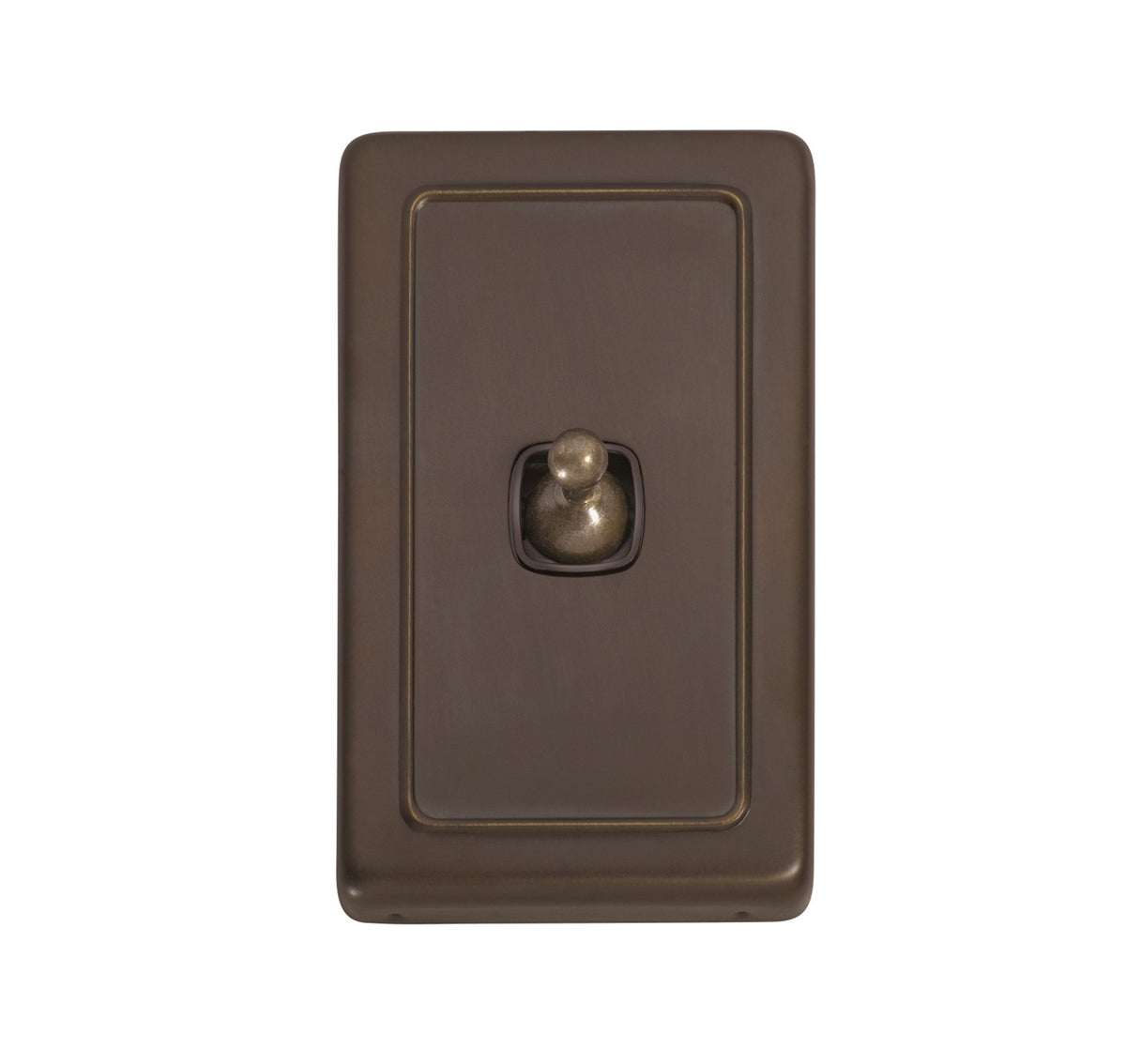 1 Gang Flat Plate Toggle Switches – W72mm - Antique Brass