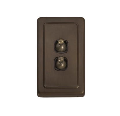 2 Gang Flat Plate Toggle Switches – W72mm