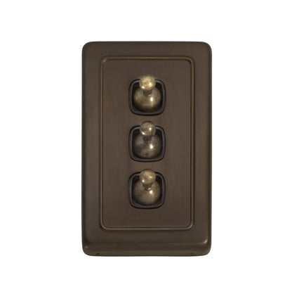 3 Gang Flat Plate Toggle Switches – W72mm