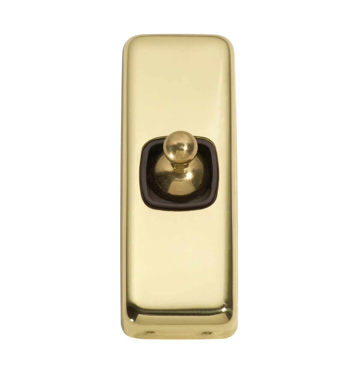 1 Gang Flat Plate Toggle Switches – W30mm - Polished Brass