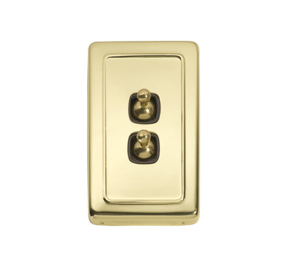 2 Gang Flat Plate Toggle Switches – W72mm