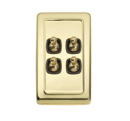 4 Gang Flat Plate Toggle Switches – W72mm