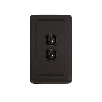 2 Gang Flat Plate Toggle Switches – W72mm