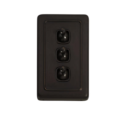 3 Gang Flat Plate Toggle Switches – W72mm