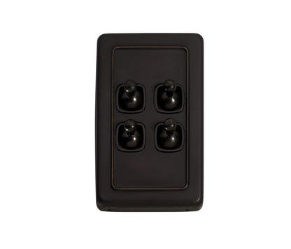 4 Gang Flat Plate Toggle Switches – W72mm