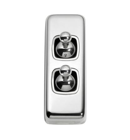 2 Gang Flat Plate Toggle Switches – W30mm