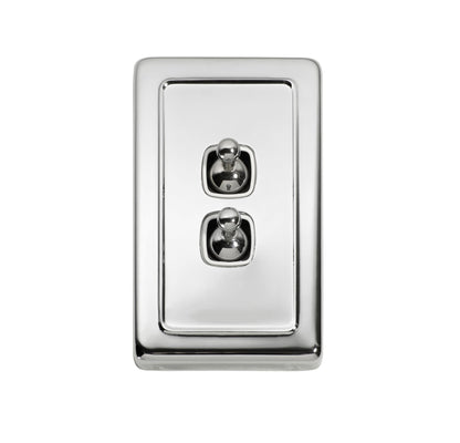 2 Gang Flat Plate Toggle Switches – W72mm